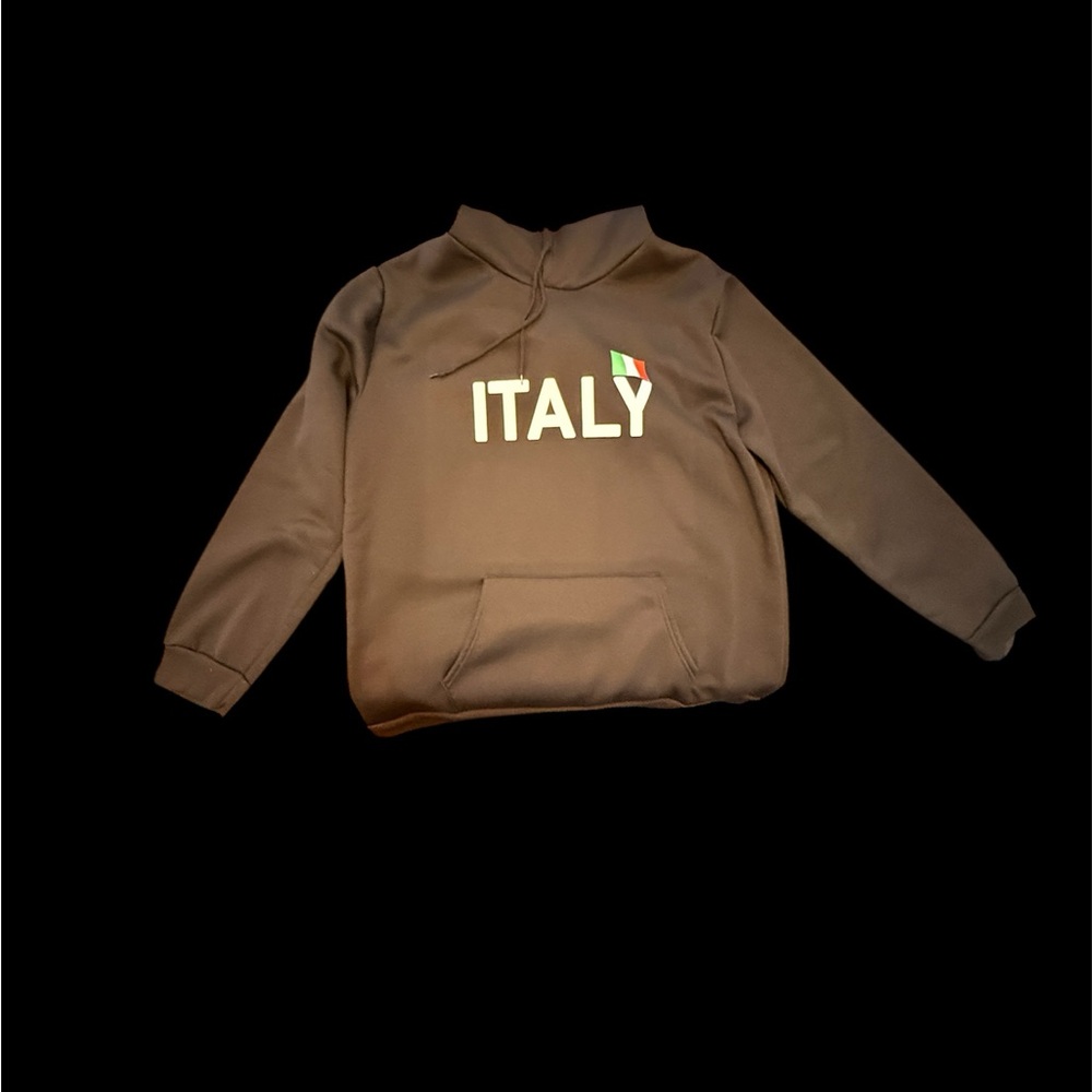 Italy Graphic Black Hoodie